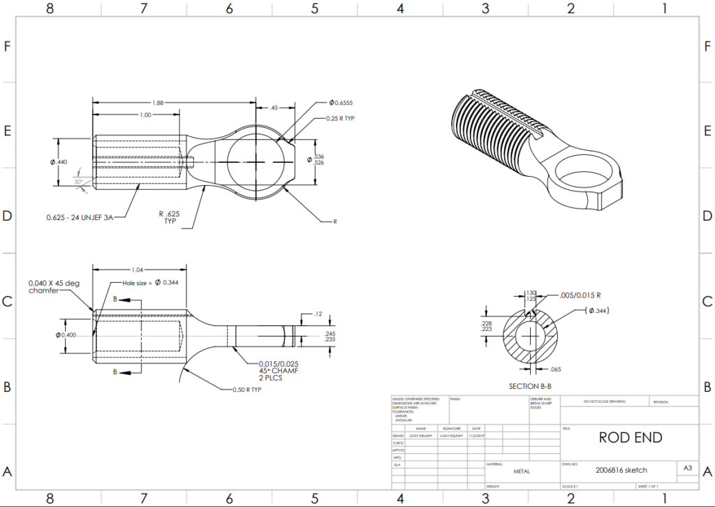 2D Technical Drawing & Shop Drawing Service — Manufacturing-Ready with Full GD&T Dimensions — view 3