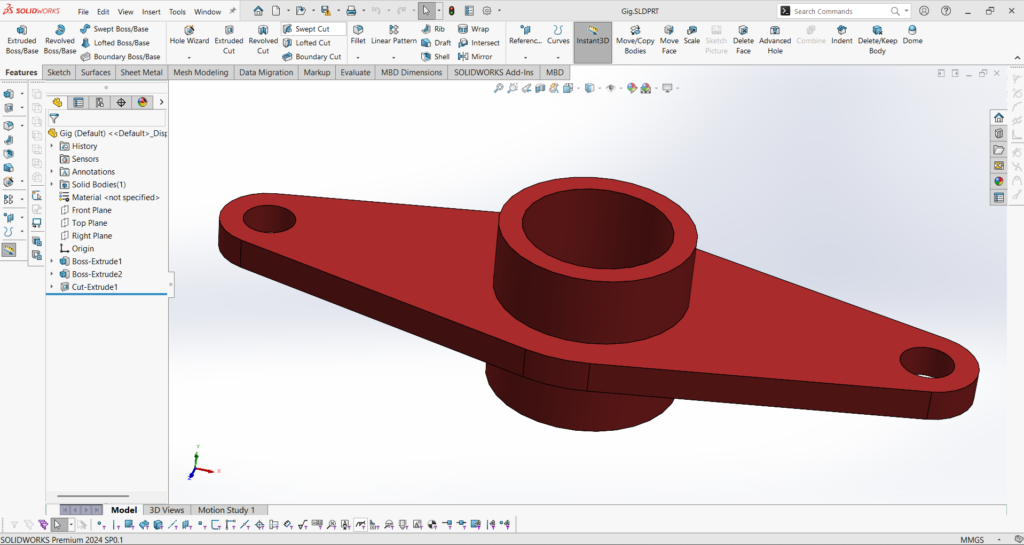 SolidWorks 3D CAD Modeling