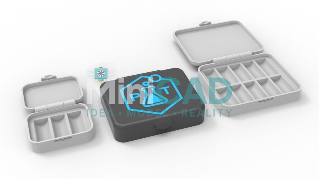 Custom 3D Printed Storage Container — Hinged Lid, Snap Lock, Dividers, PLA or Carbon Fiber — view 4