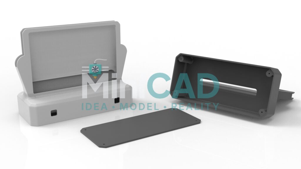 Custom PCB Enclosure Design — 3D Printed Project Box with Vents, USB Ports & Screw Lid — view 4