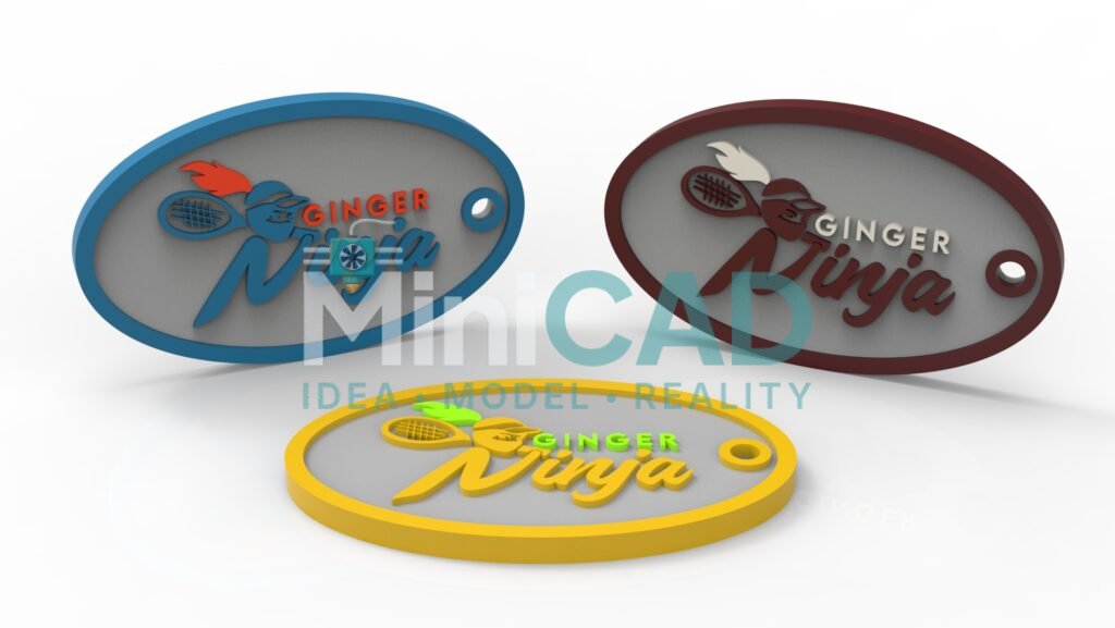 Custom Logo NFC Keychain — Multi-Color 3D Printed Design for Branding & Marketing — view 2