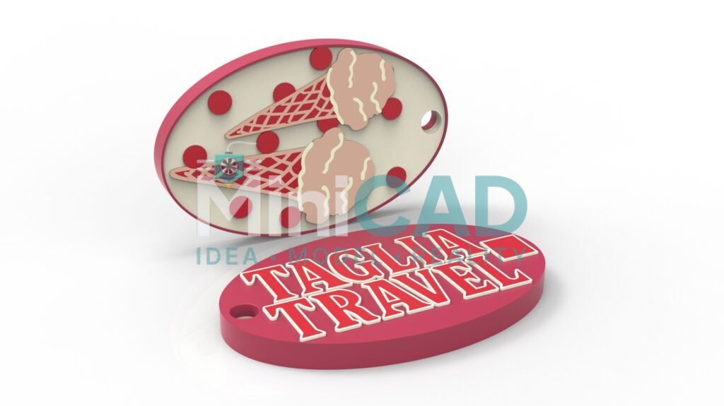 Custom Logo NFC Keychain — Multi-Color 3D Printed Design for Branding & Marketing — view 5