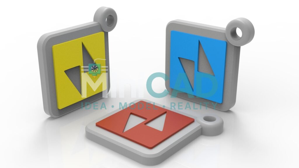 Custom Logo NFC Keychain — Multi-Color 3D Printed Design for Branding & Marketing — view 3