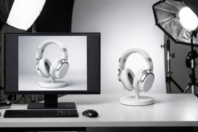 product rendering service photorealistic 3d render on screen