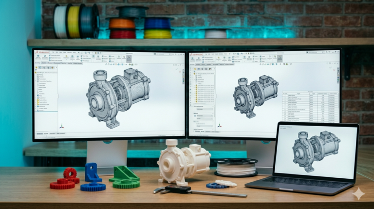 solidworks design services professional cad modeling on workstation