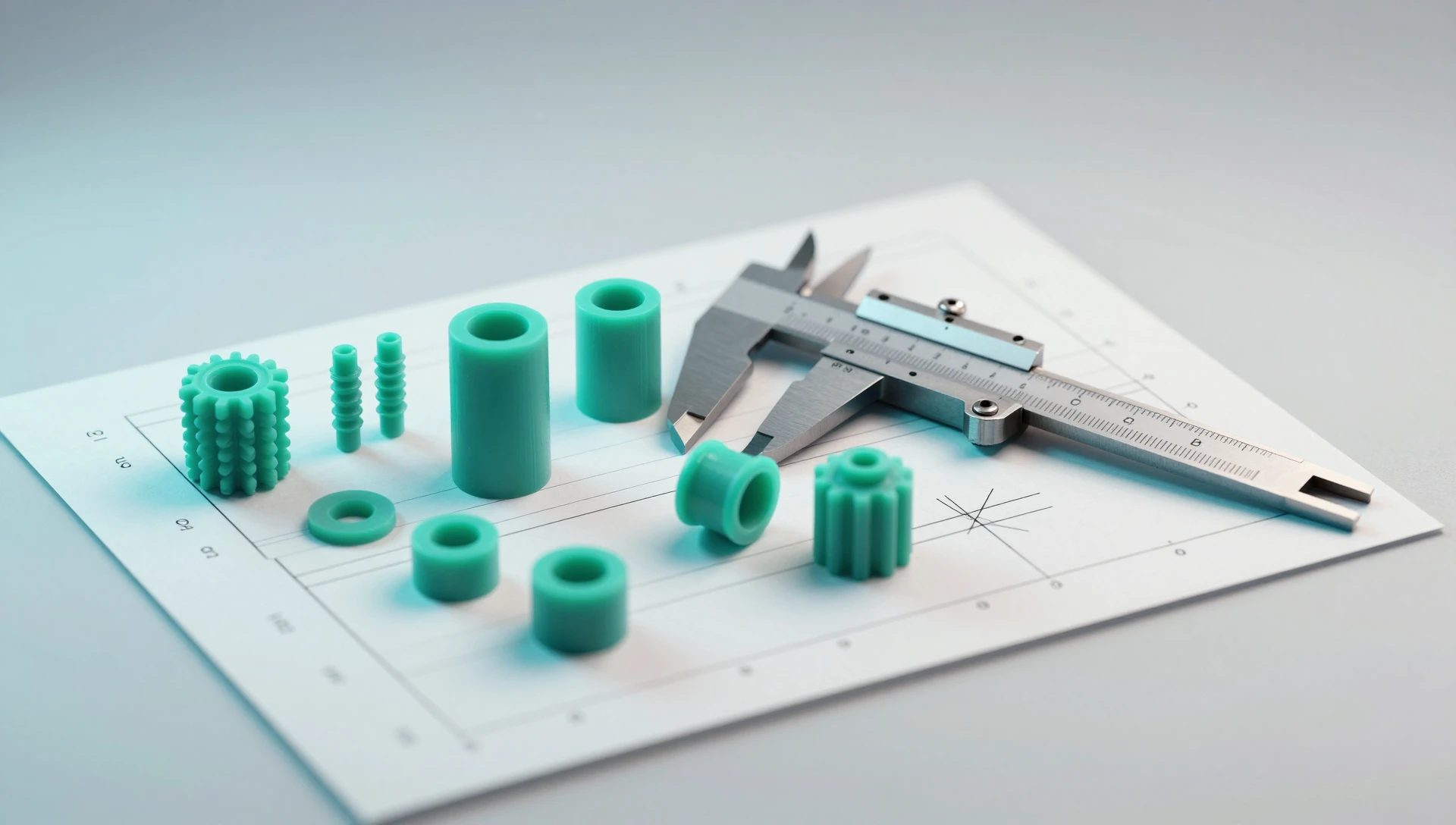 Tolerances and Clearances for 3D Printing — Proven Guide 2 tolerances and clearances for 3D printing shown as pin-and-bore test pieces with caliper measurement, illustrating FDM clearance values for sliding, locating, and press fits
