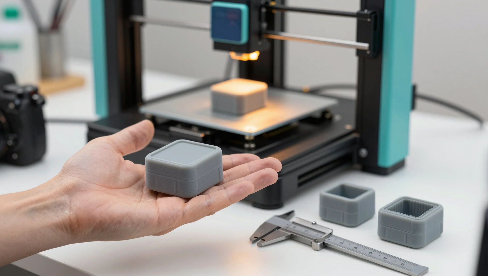 Amazon FBA Product Development — The Smart Seller Roadmap 3 amazon fba product development prototype — engineer testing 3D-printed part during quality inspection