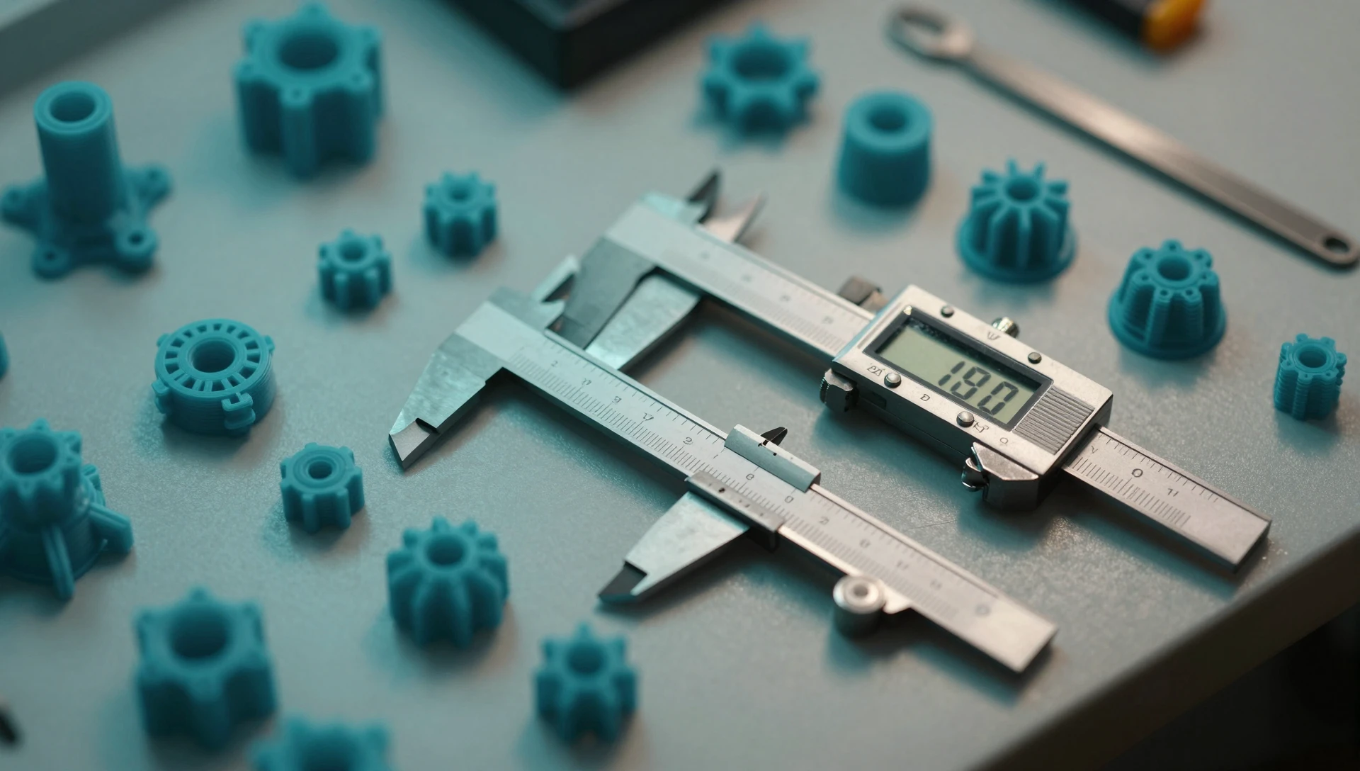 Tolerances and Clearances for 3D Printing — Proven Guide 1 precision digital calipers measuring 3D printed part tolerances and clearances for assembly fit verification